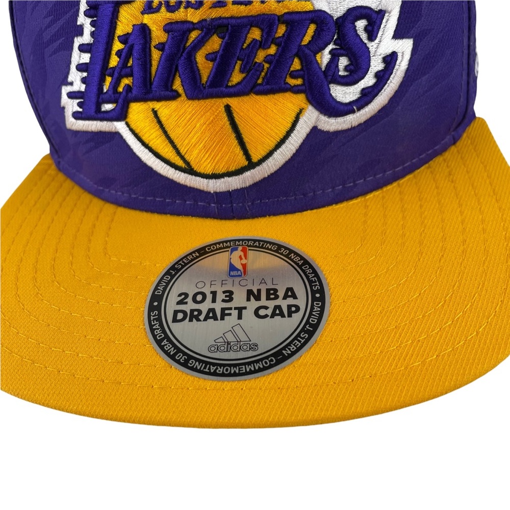 Los Angeles Lakers SnapBack 2013 Draft Cap Hat Flat-brimmed Logo Embroidered NBA - Picture 6 of 16